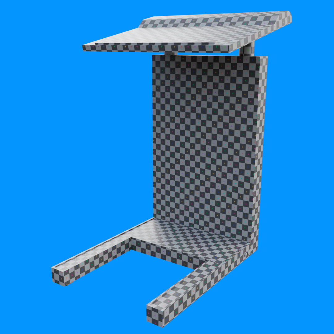 Flat Front Pulpit Low-poly 3D model_20