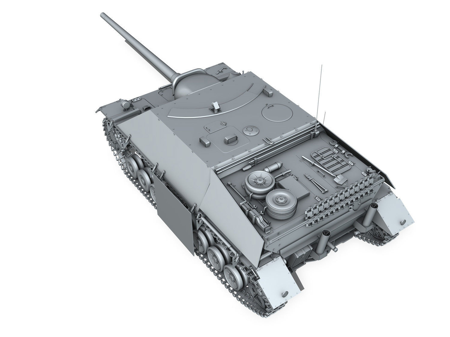 Jagdpanzer IV L70V 3D model_4