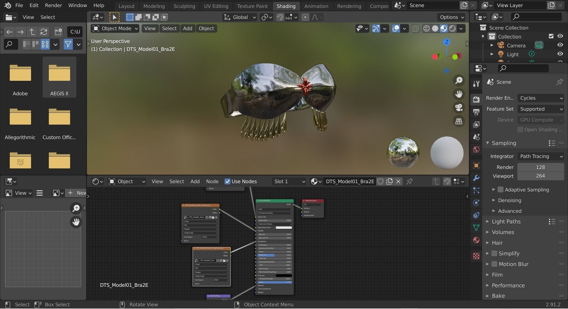 DTS-Model01-Bra2E viking helmet Low-poly 3D model_5