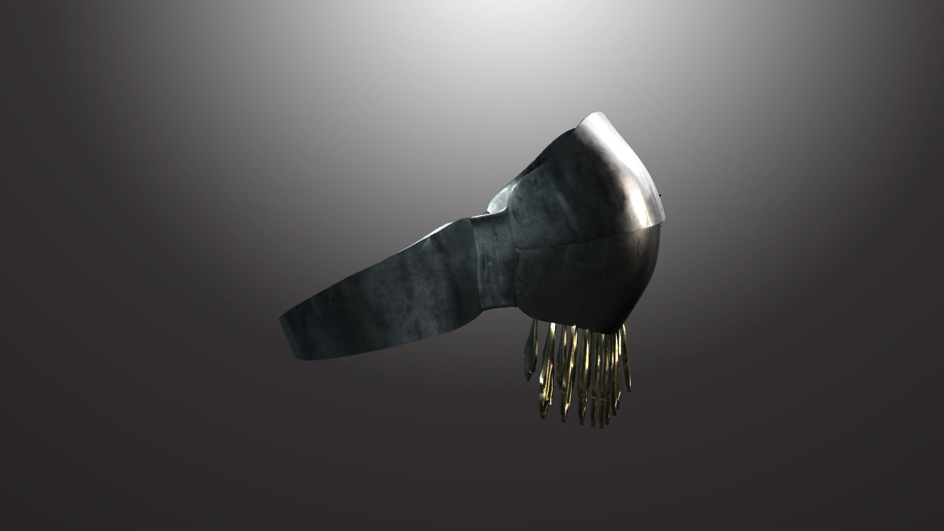 DTS-Model01-Bra2E viking helmet Low-poly 3D model_2