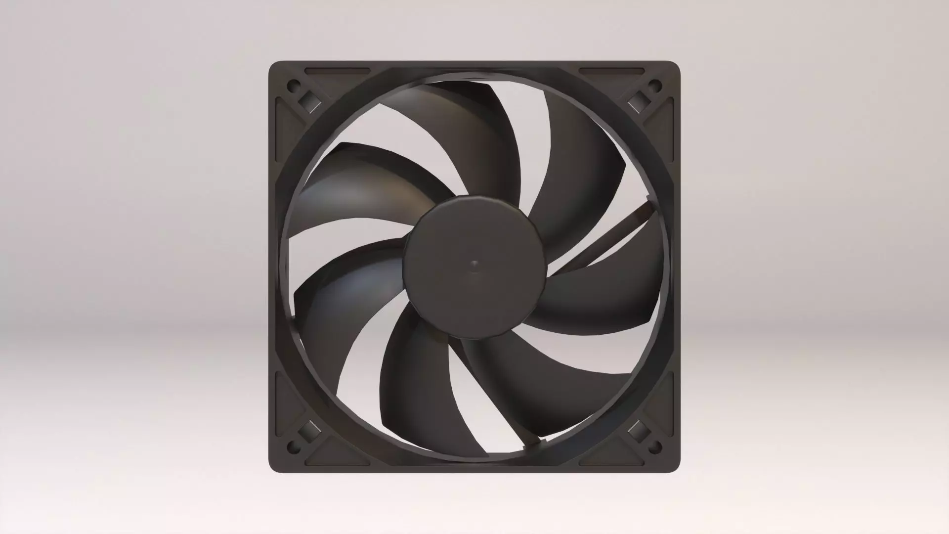 Computer Fan Low-poly 3D model_0