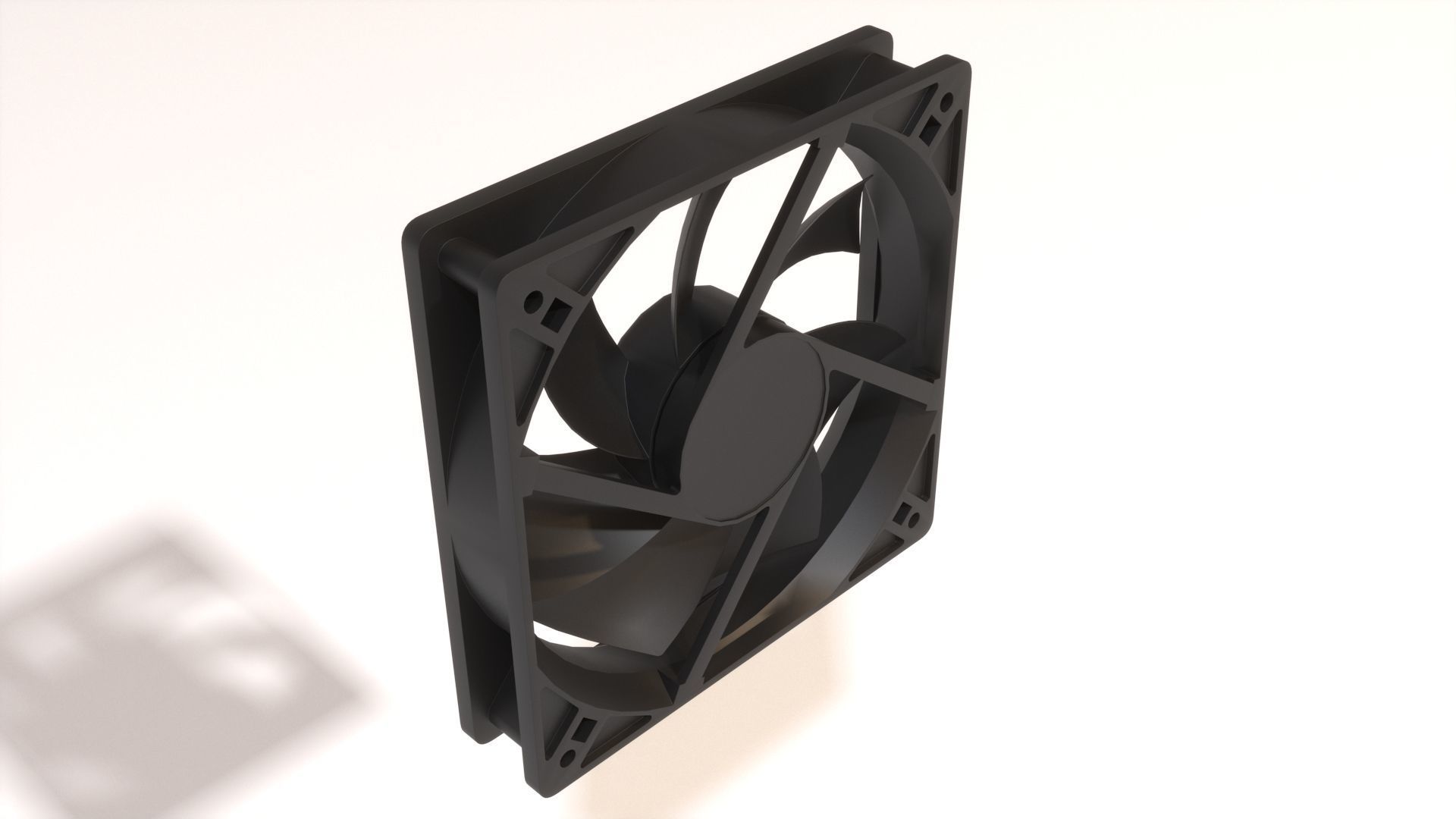 Computer Fan Low-poly 3D model_3