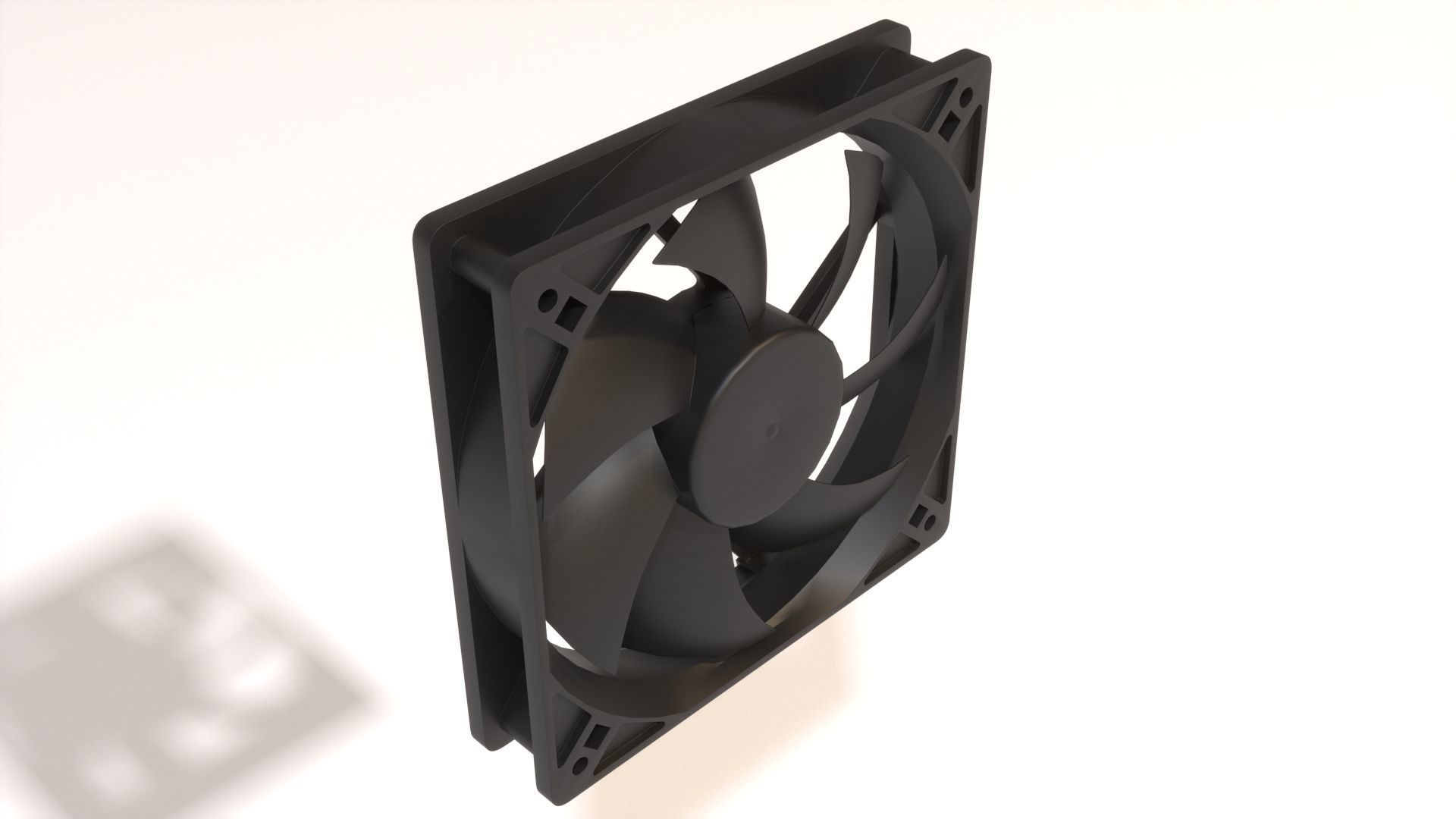 Computer Fan Low-poly 3D model_2