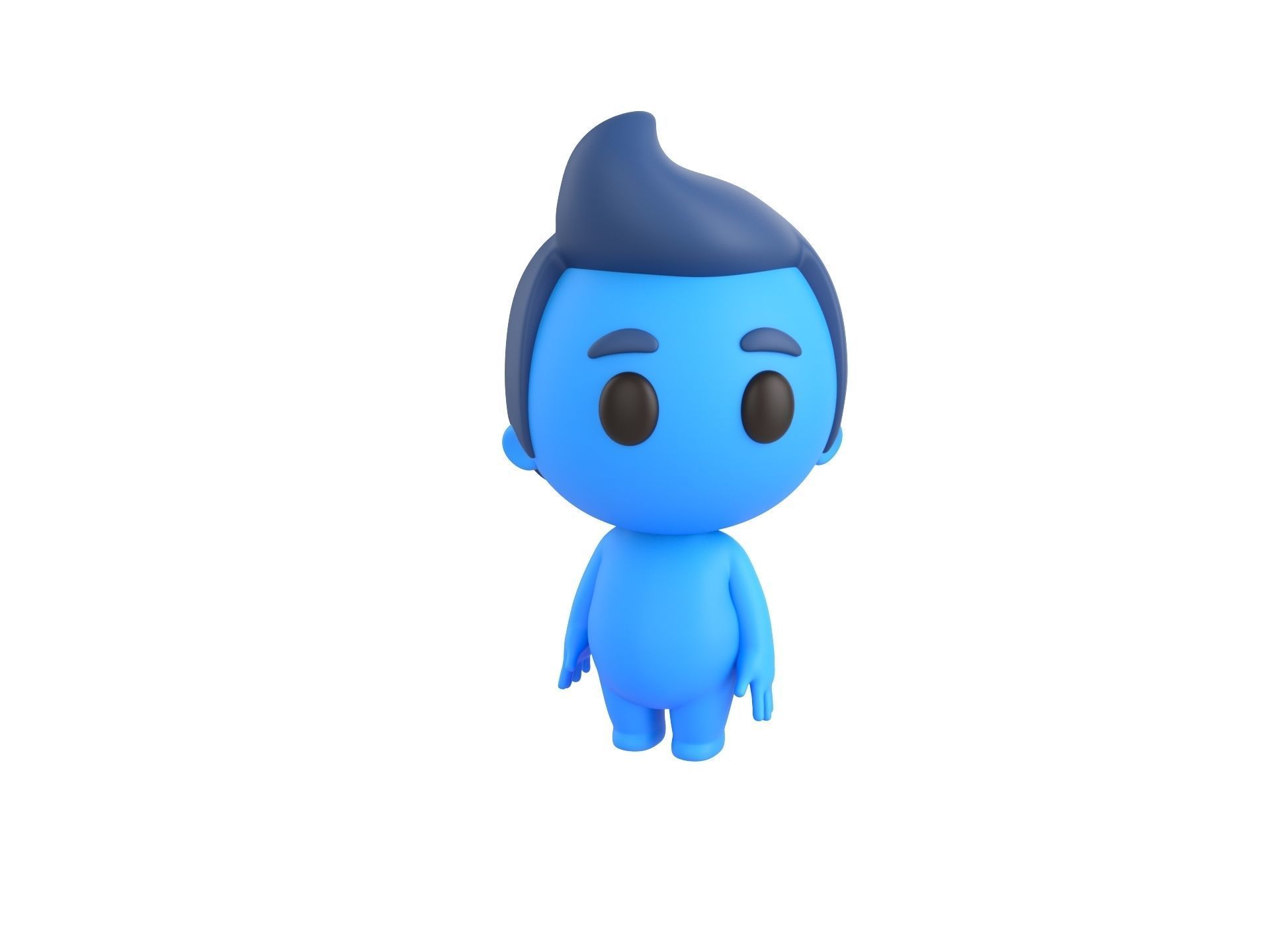 Character083 Rigged Little Man 3D model_8