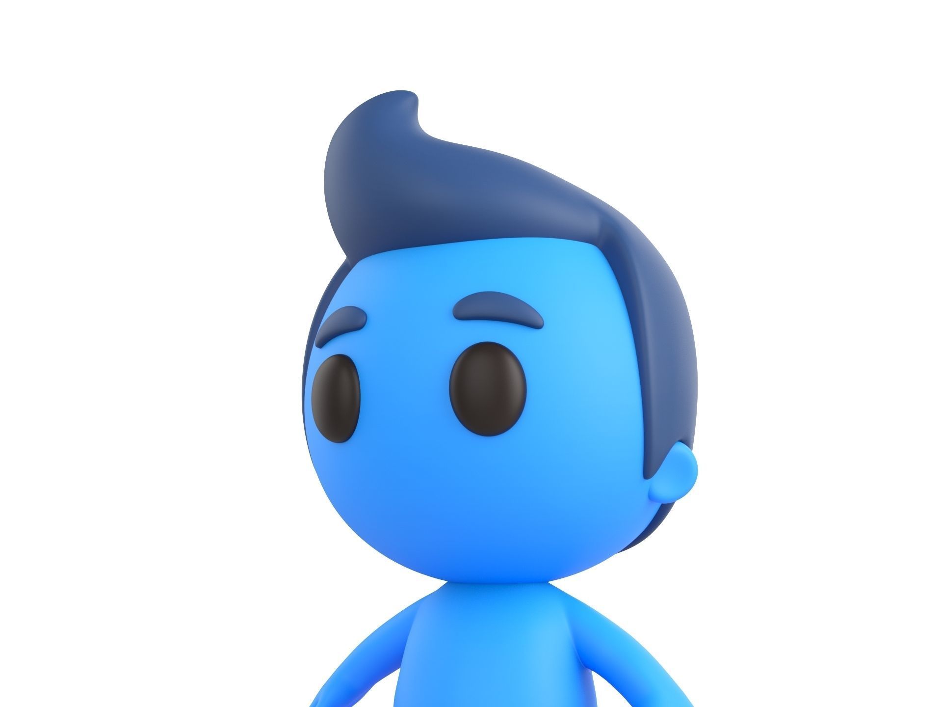 Character083 Rigged Little Man 3D model_18