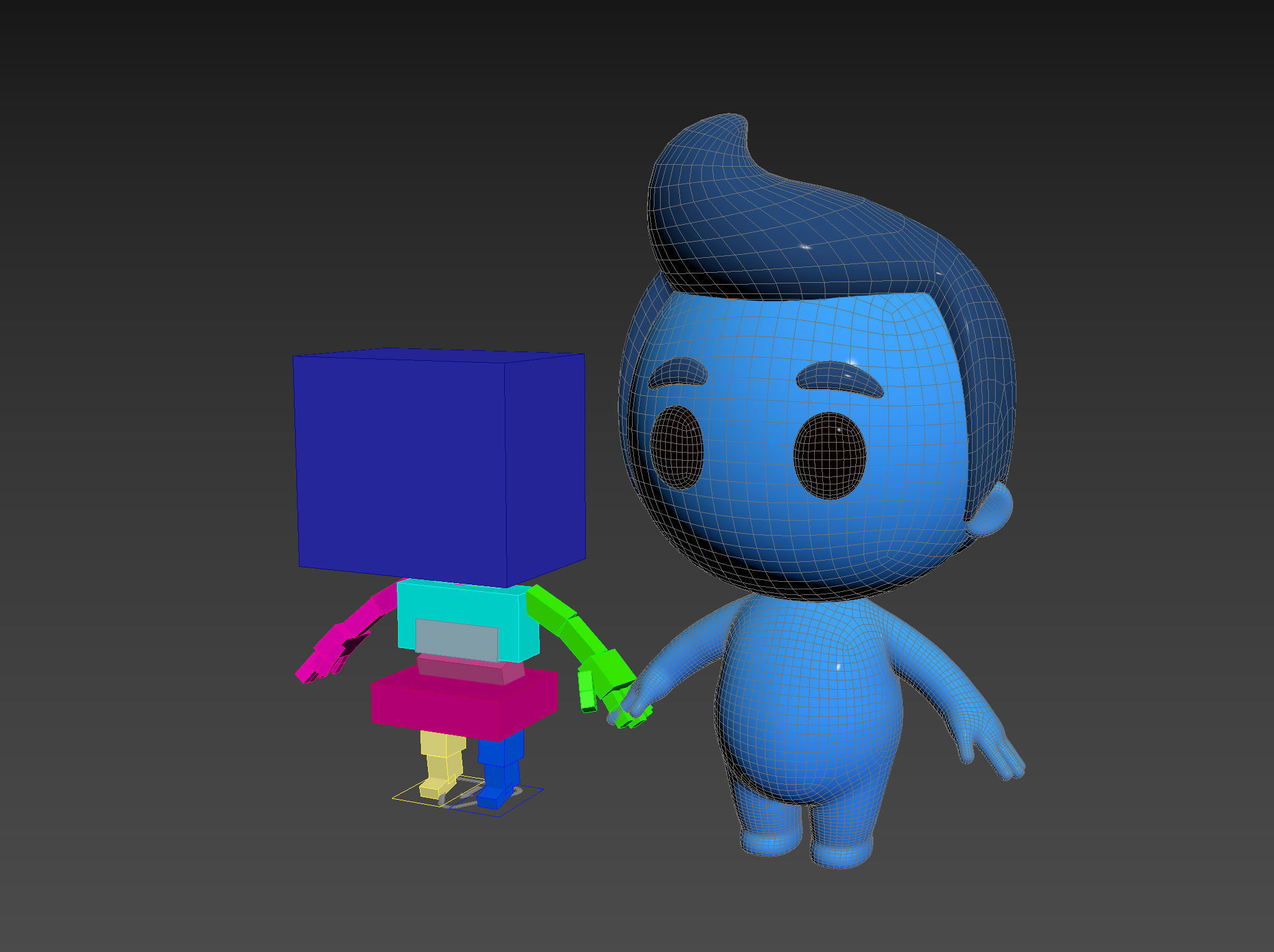Character083 Rigged Little Man 3D model_24