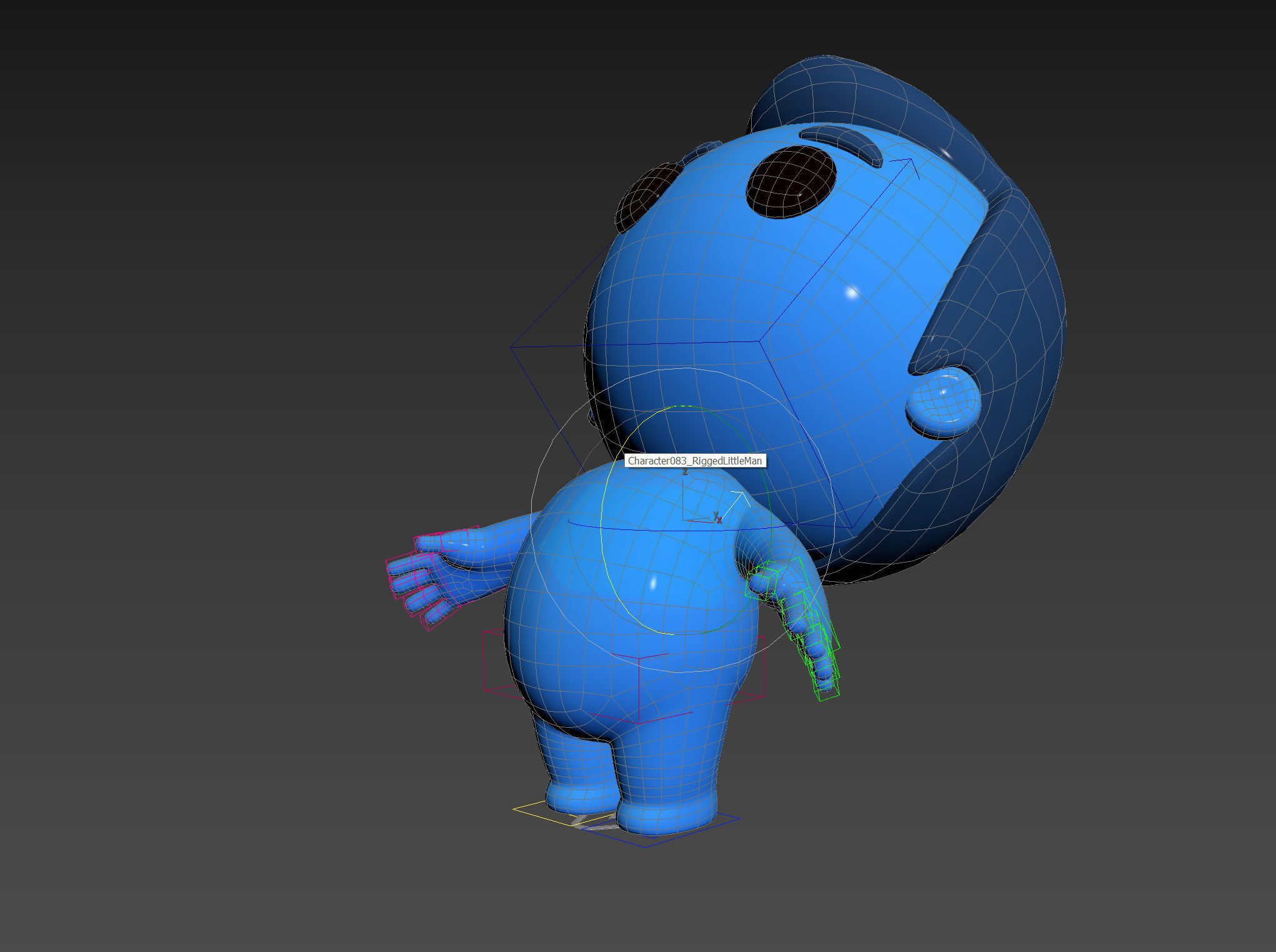 Character083 Rigged Little Man 3D model_31