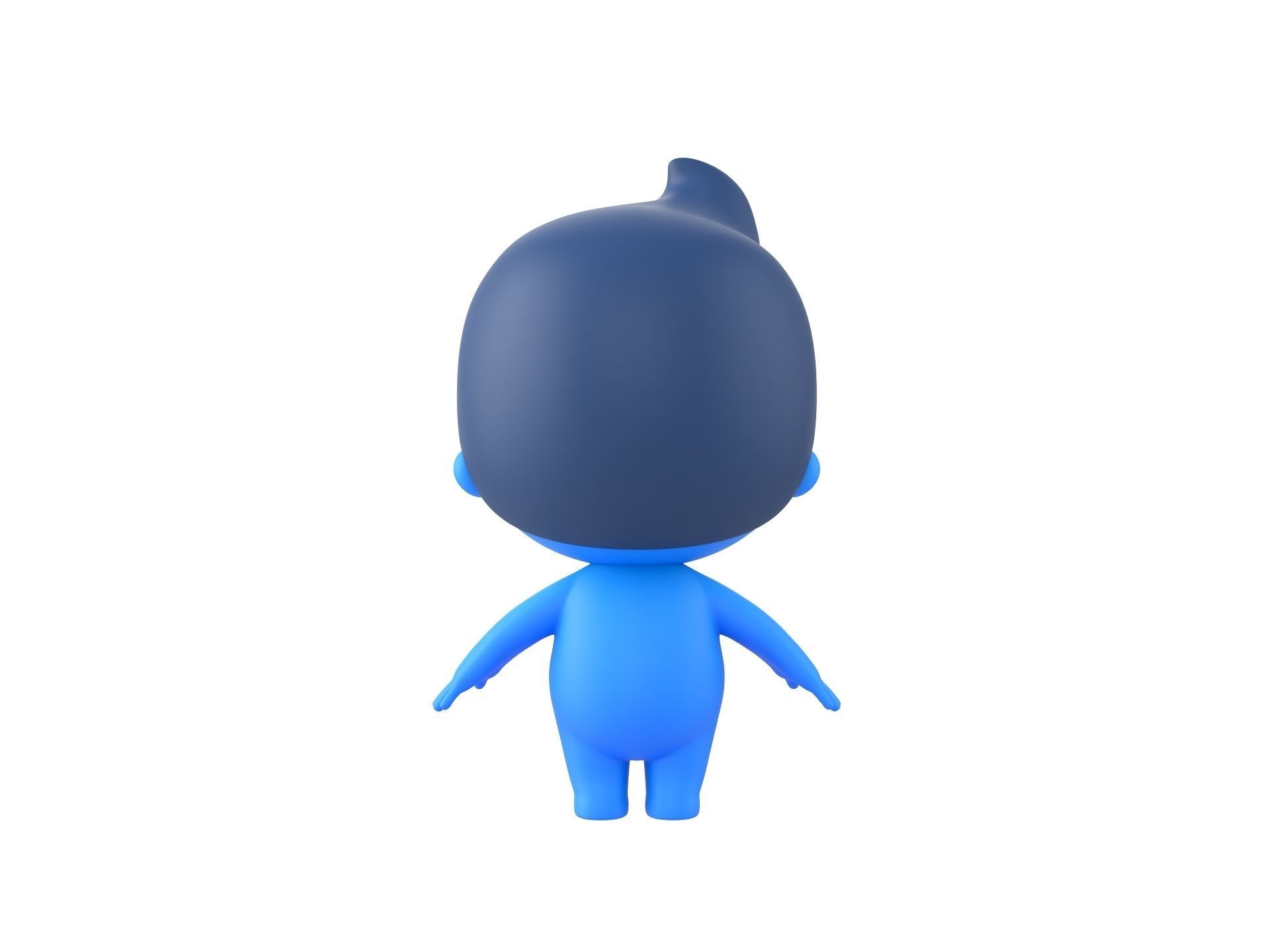 Character083 Rigged Little Man 3D model_15