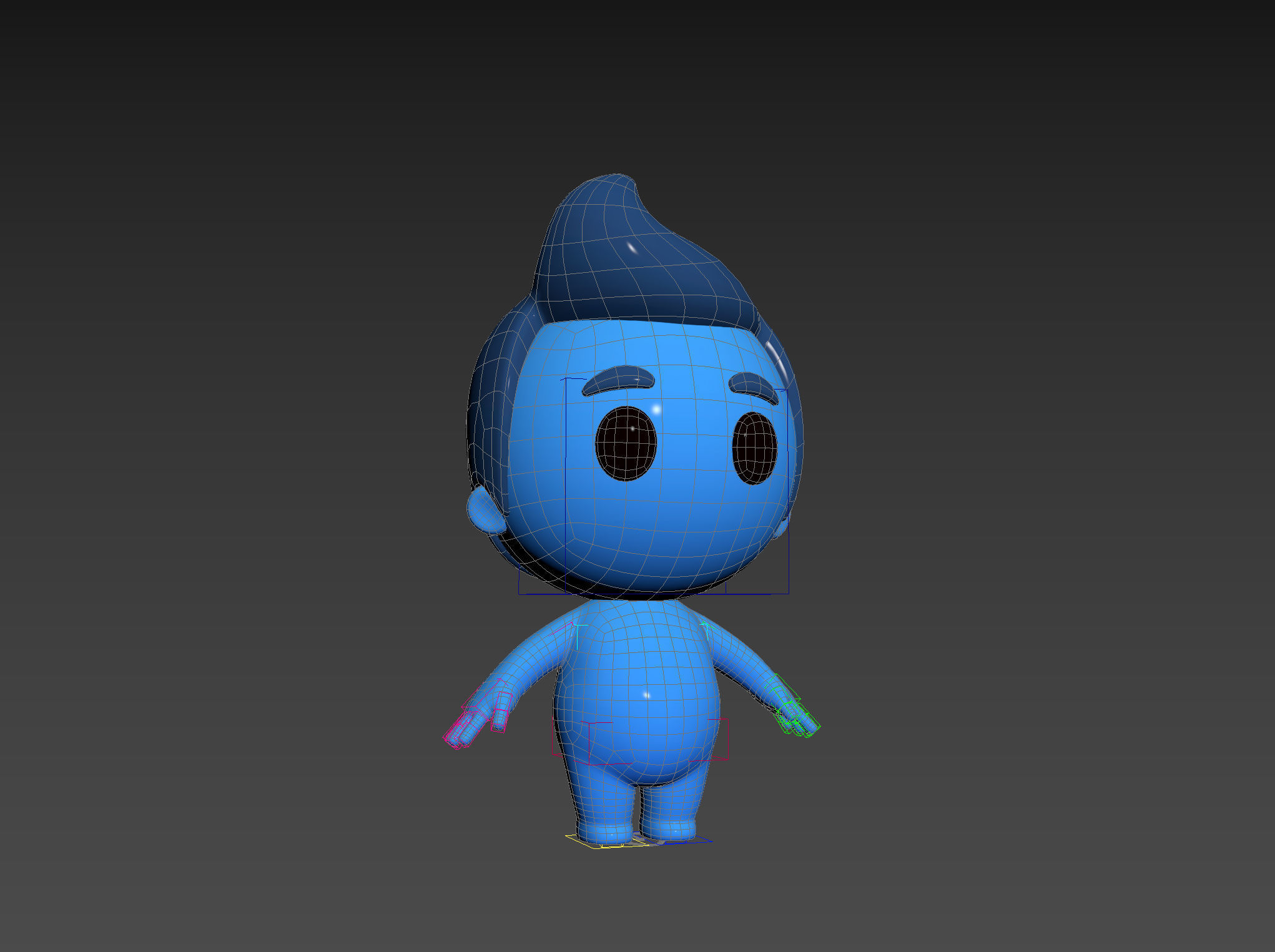 Character083 Rigged Little Man 3D model_34