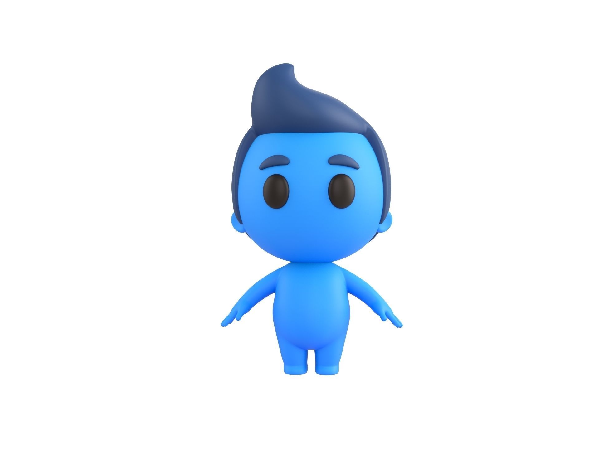 Character083 Rigged Little Man 3D model_11