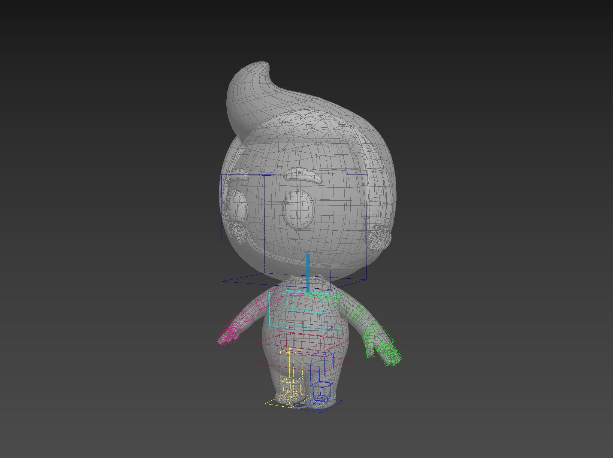 Character083 Rigged Little Man 3D model_25