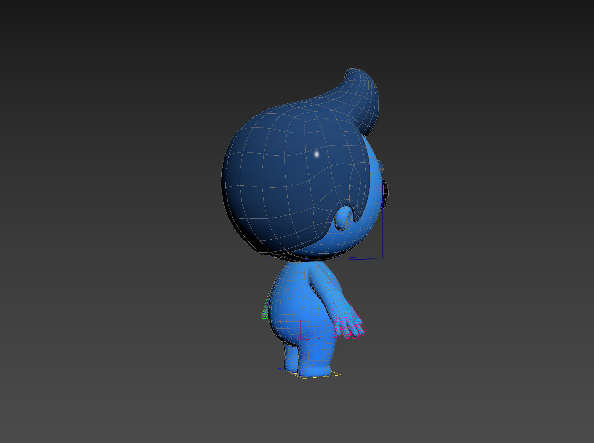 Character083 Rigged Little Man 3D model_35