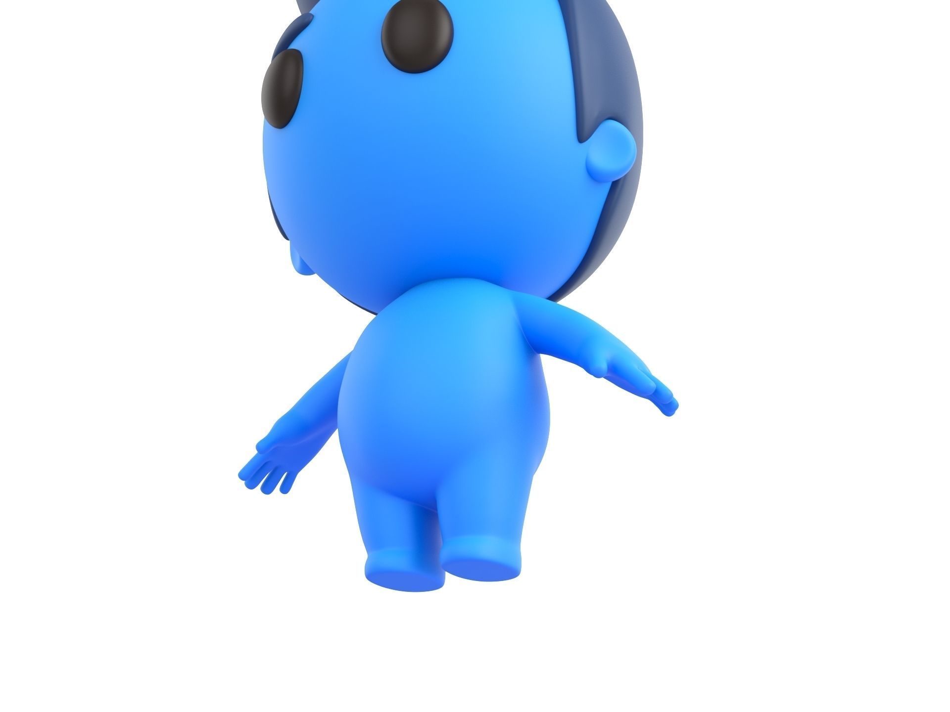 Character083 Rigged Little Man 3D model_19