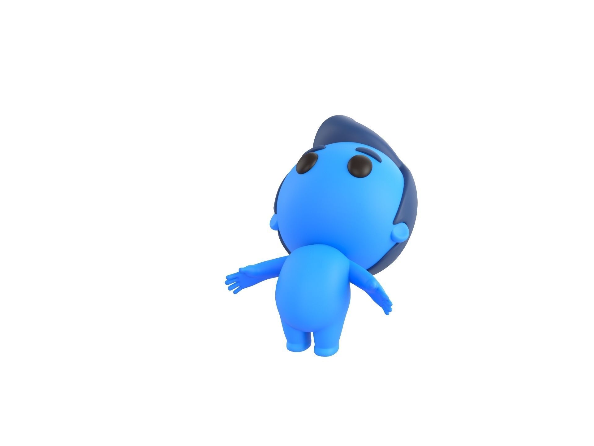Character083 Rigged Little Man 3D model_7