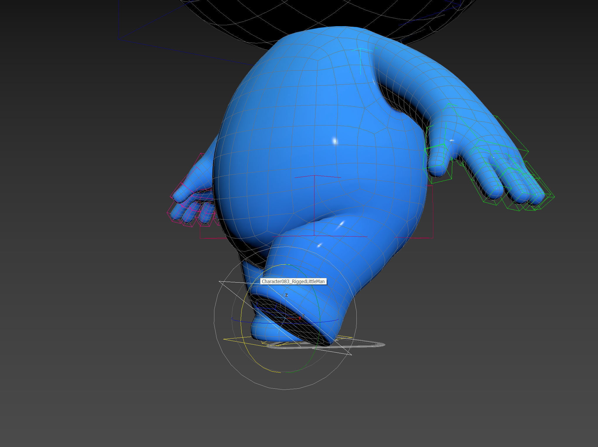 Character083 Rigged Little Man 3D model_32