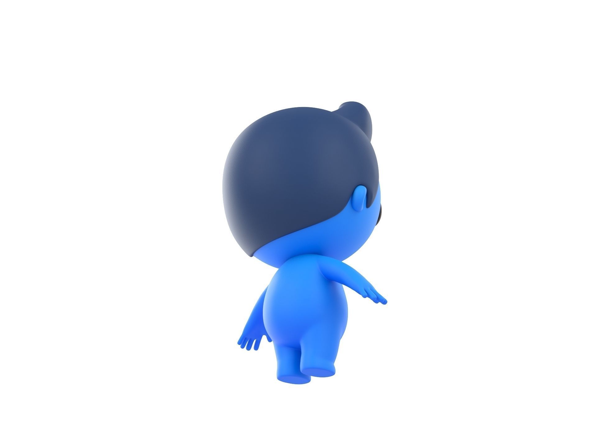 Character083 Rigged Little Man 3D model_14