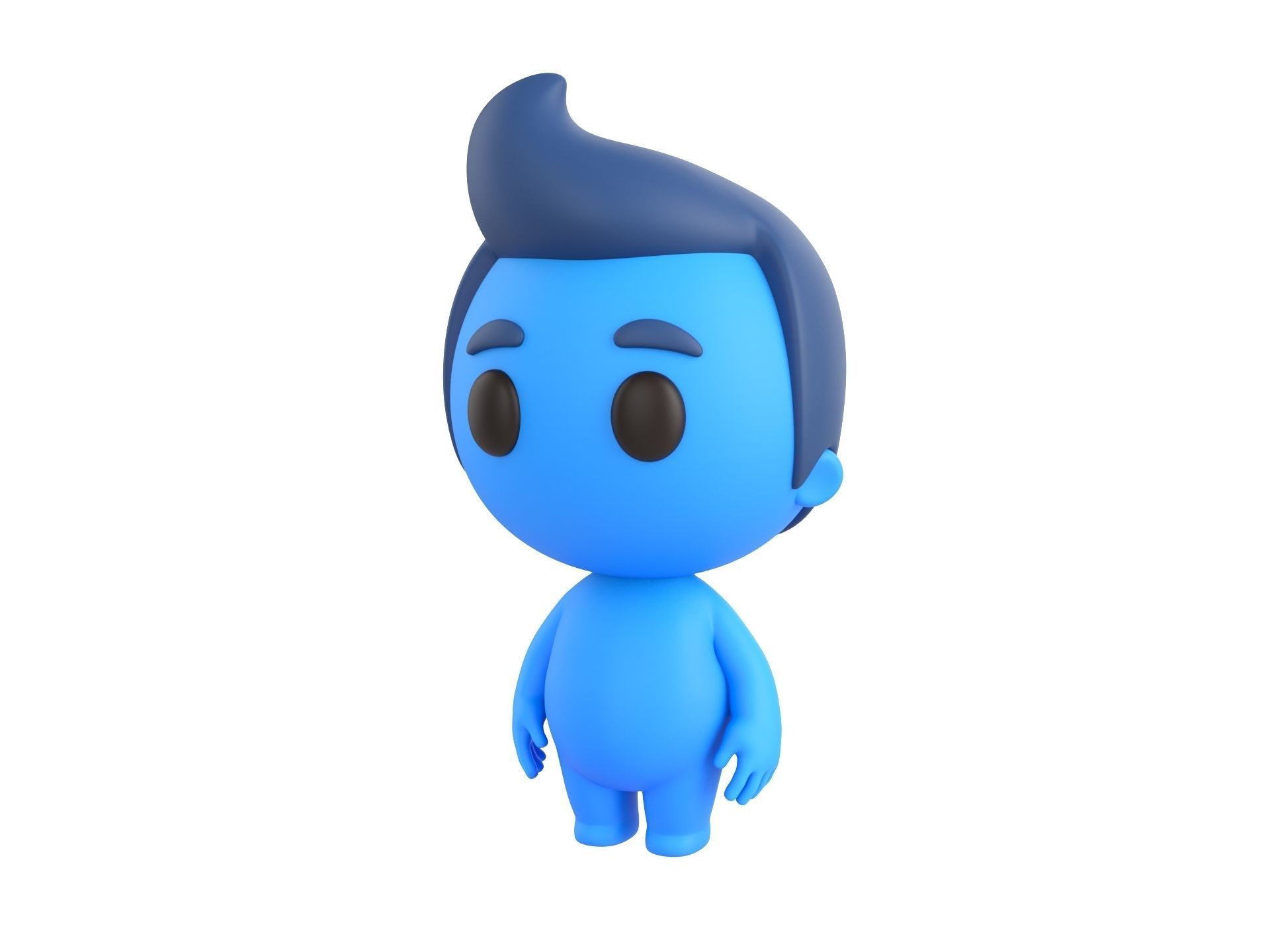 Character083 Rigged Little Man 3D model_2