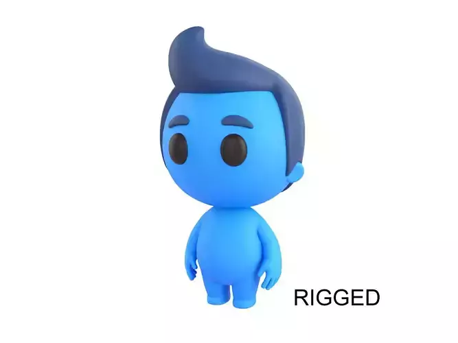Character083 Rigged Little Man 3D model Character083 Rigged Little Man 3D model