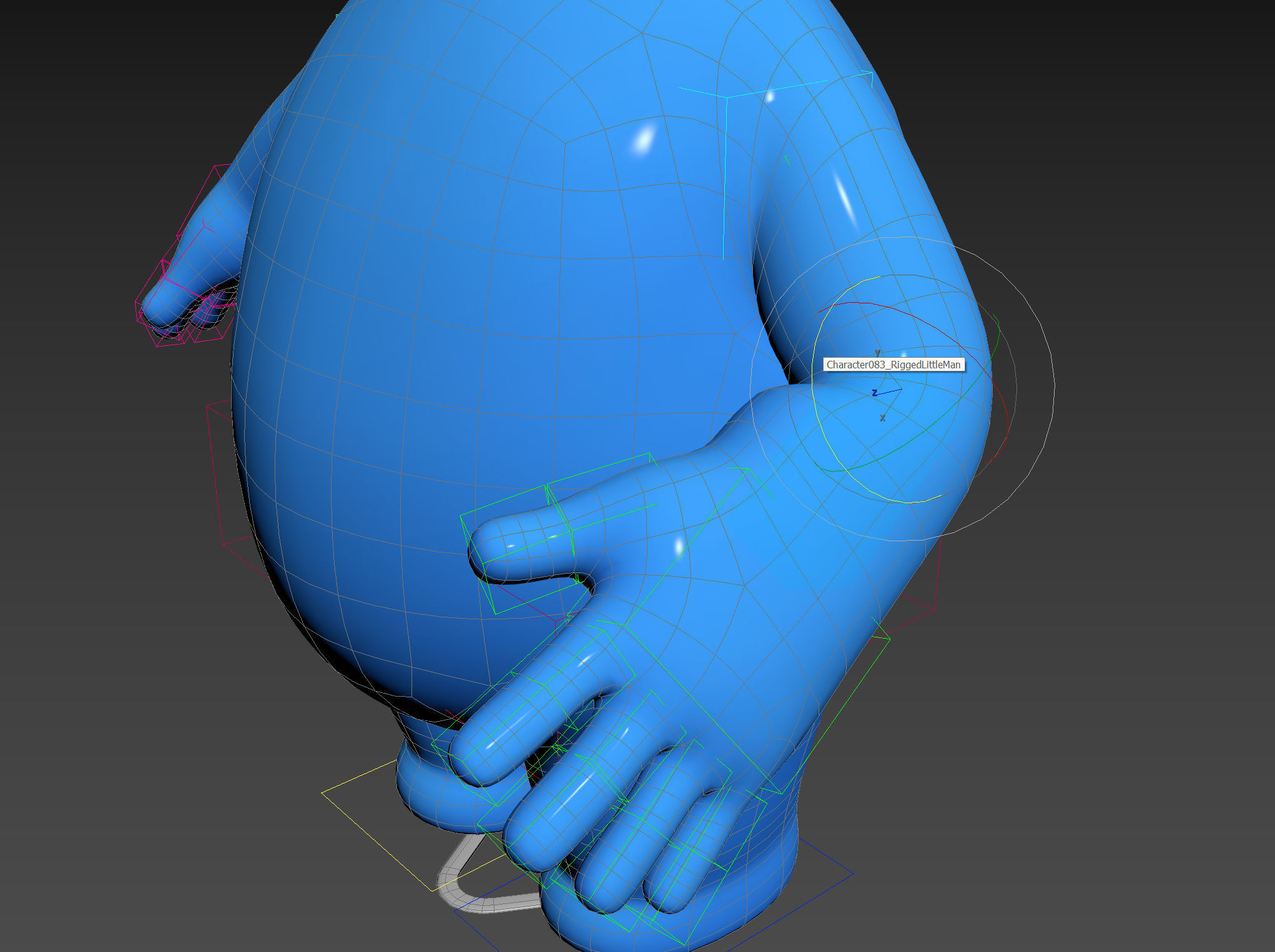 Character083 Rigged Little Man 3D model_28