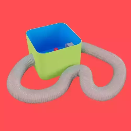 Hamster Plastic Tunnel Box Low-poly 3D model