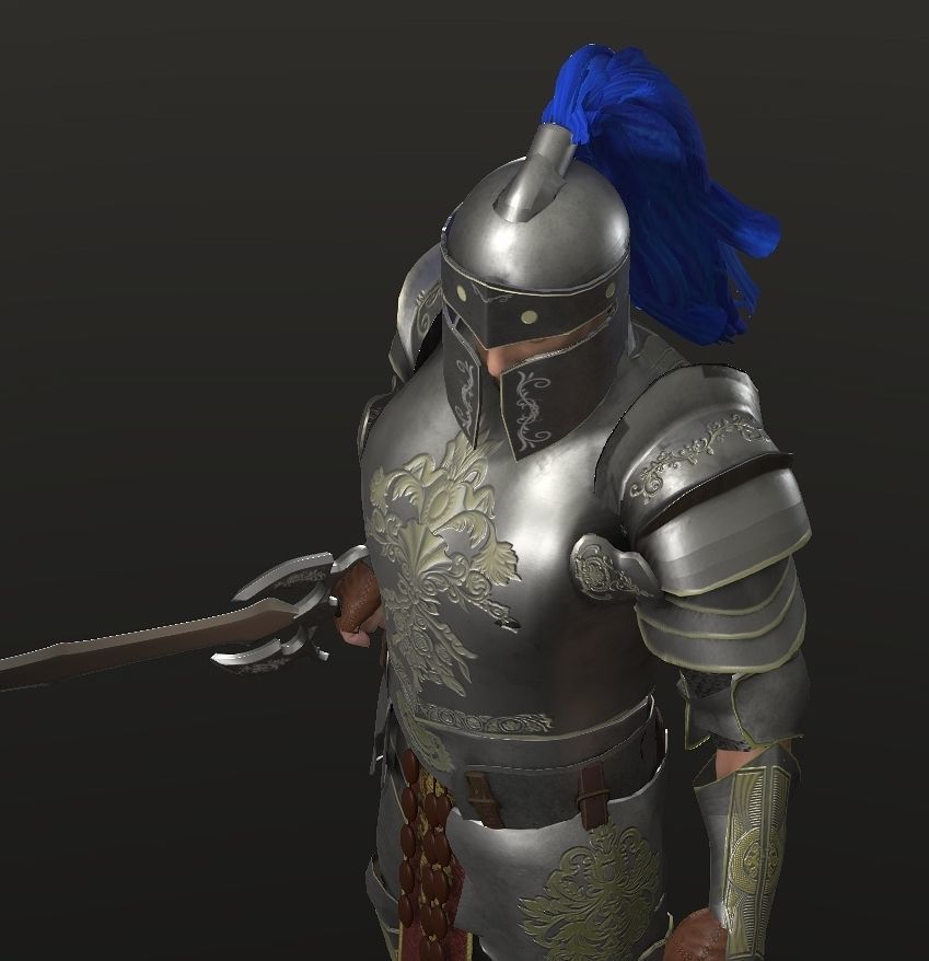 Special knight Low-poly 3D model_29