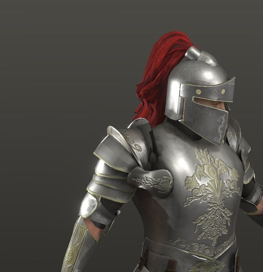 Special knight Low-poly 3D model_1