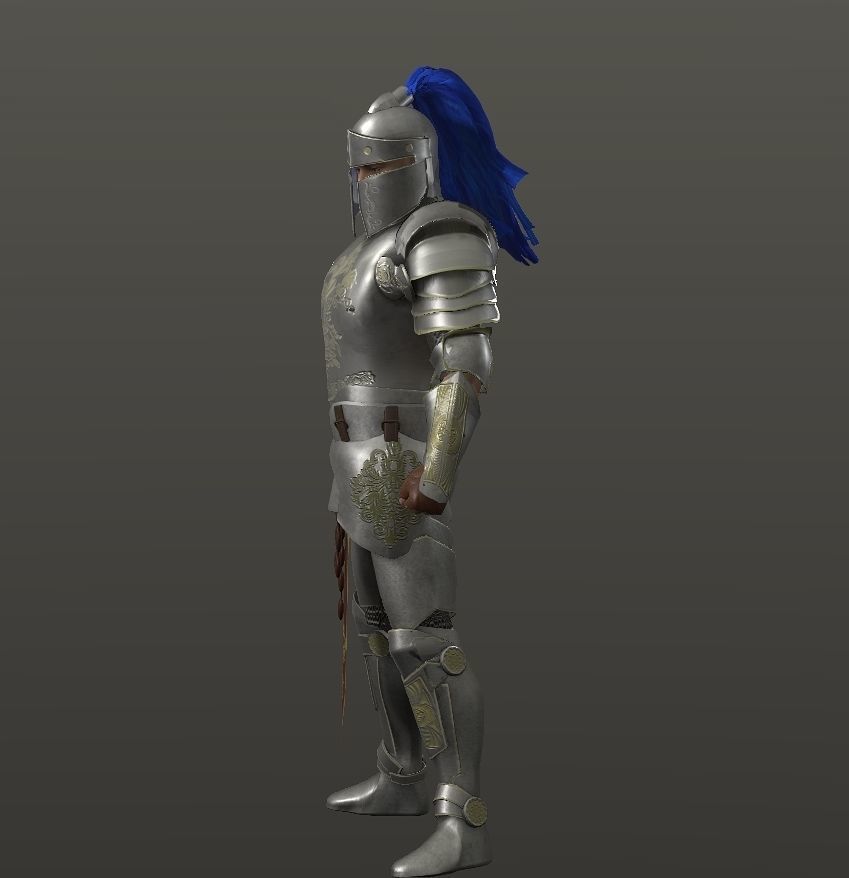 Special knight Low-poly 3D model_20