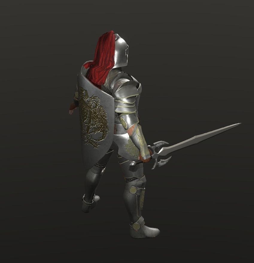Special knight Low-poly 3D model_6