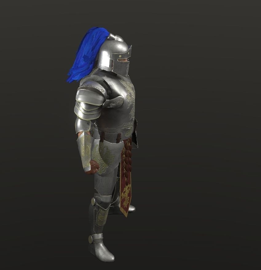 Special knight Low-poly 3D model_10