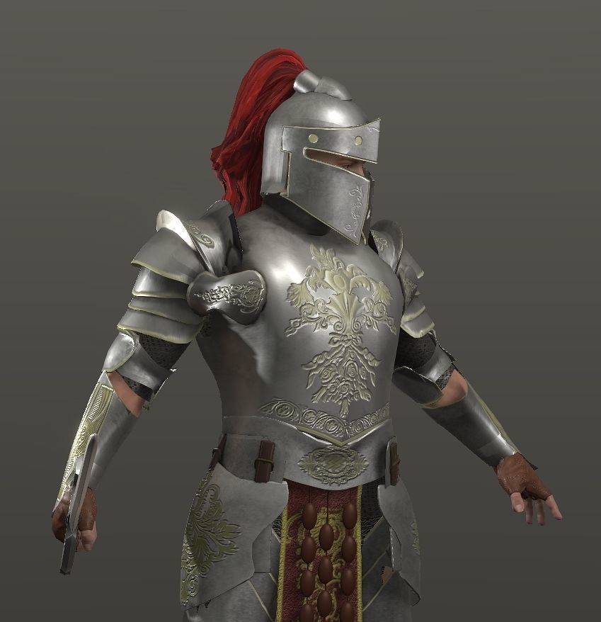 Special knight Low-poly 3D model_4