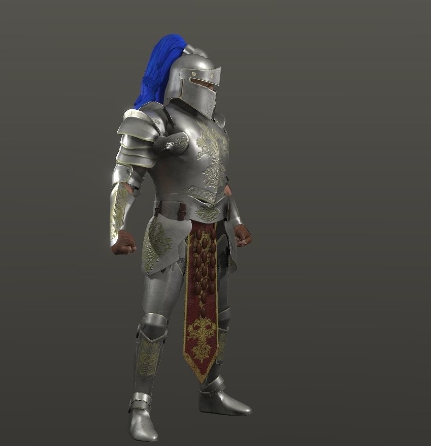 Special knight Low-poly 3D model_16