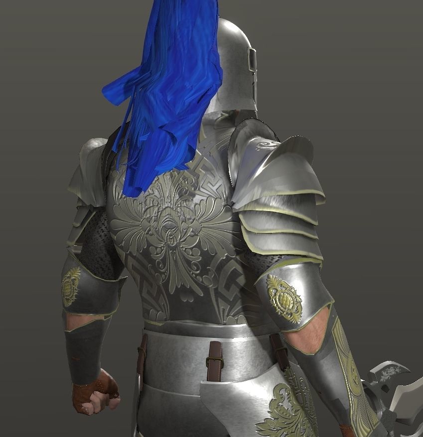 Special knight Low-poly 3D model_26