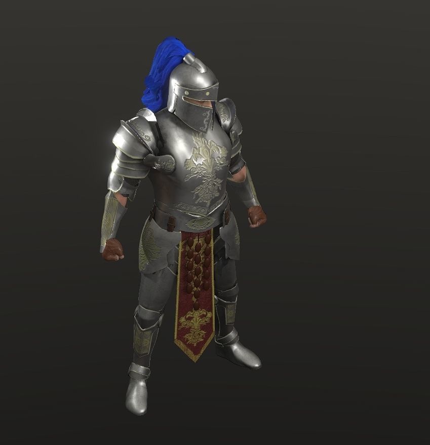 Special knight Low-poly 3D model_9
