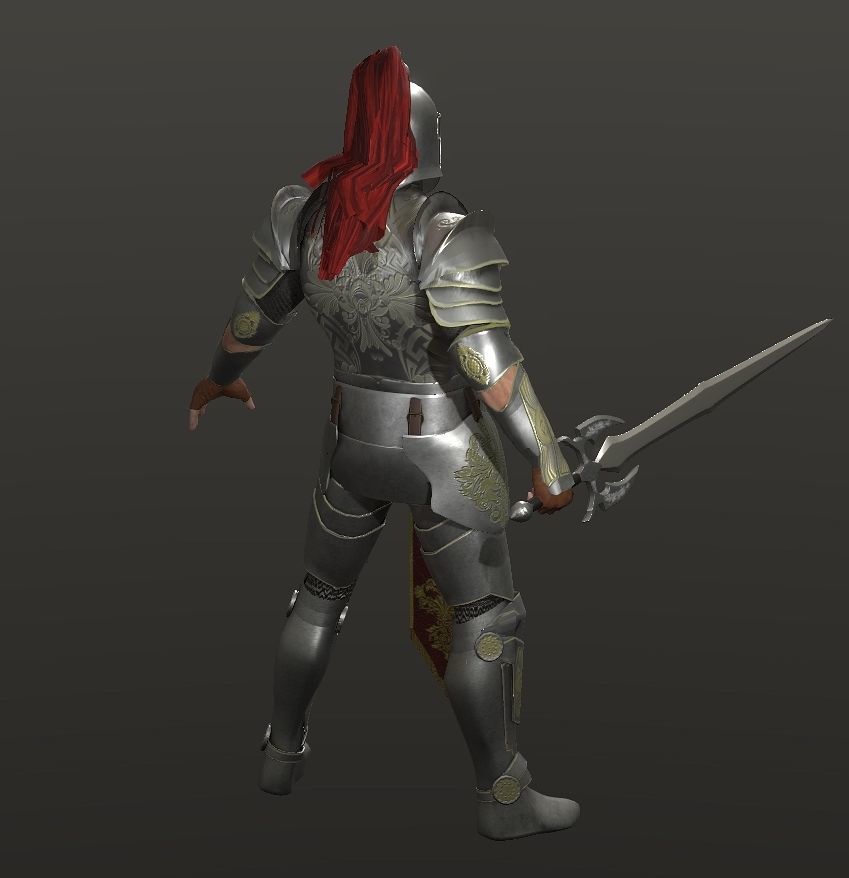 Special knight Low-poly 3D model_5