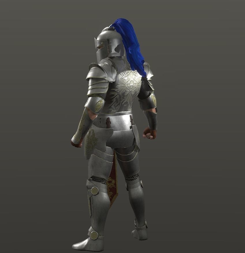 Special knight Low-poly 3D model_19