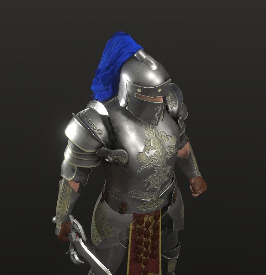 Special knight Low-poly 3D model_23