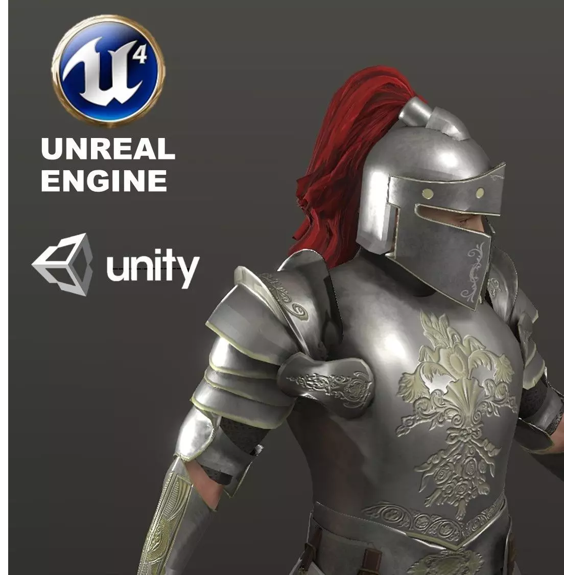 Special knight Low-poly 3D model_0