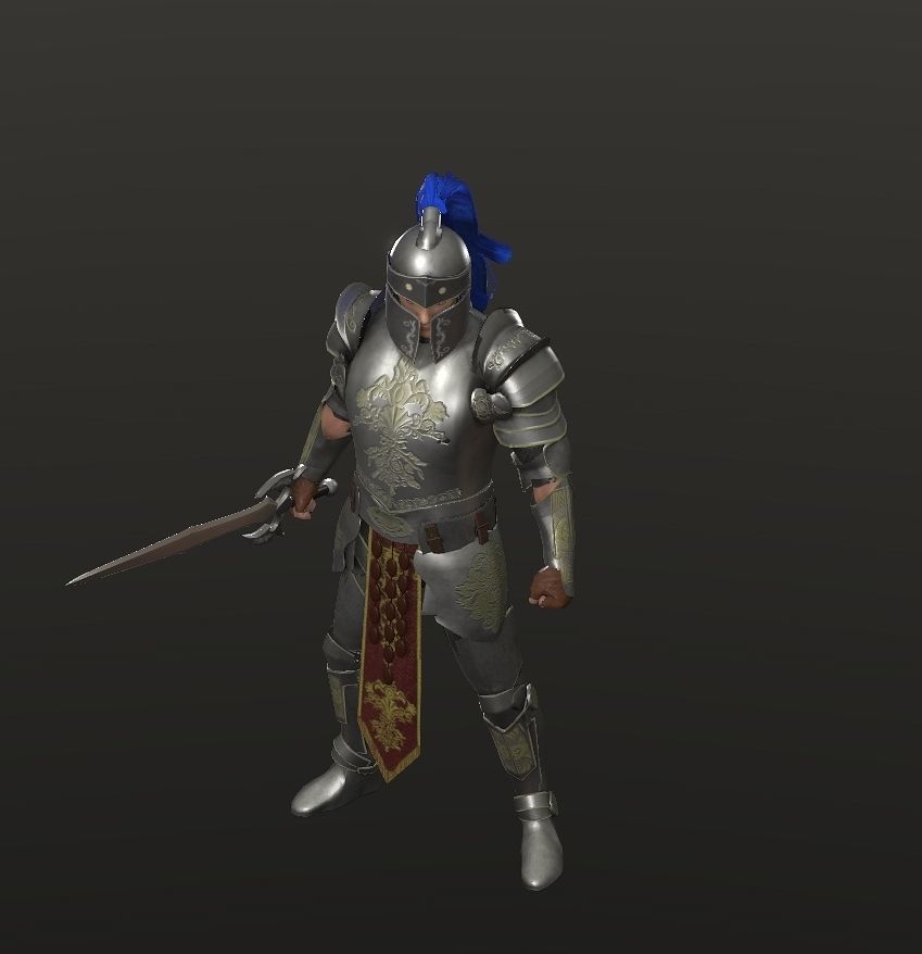Special knight Low-poly 3D model_13