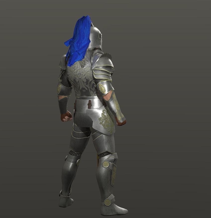 Special knight Low-poly 3D model_17