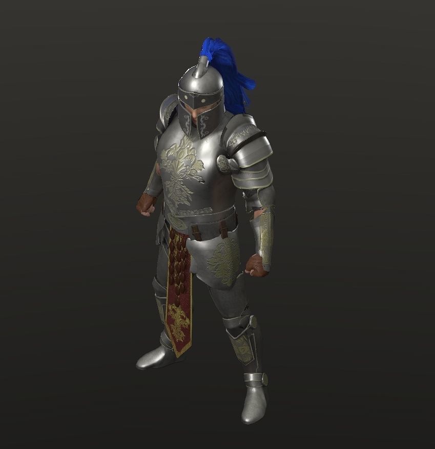 Special knight Low-poly 3D model_22