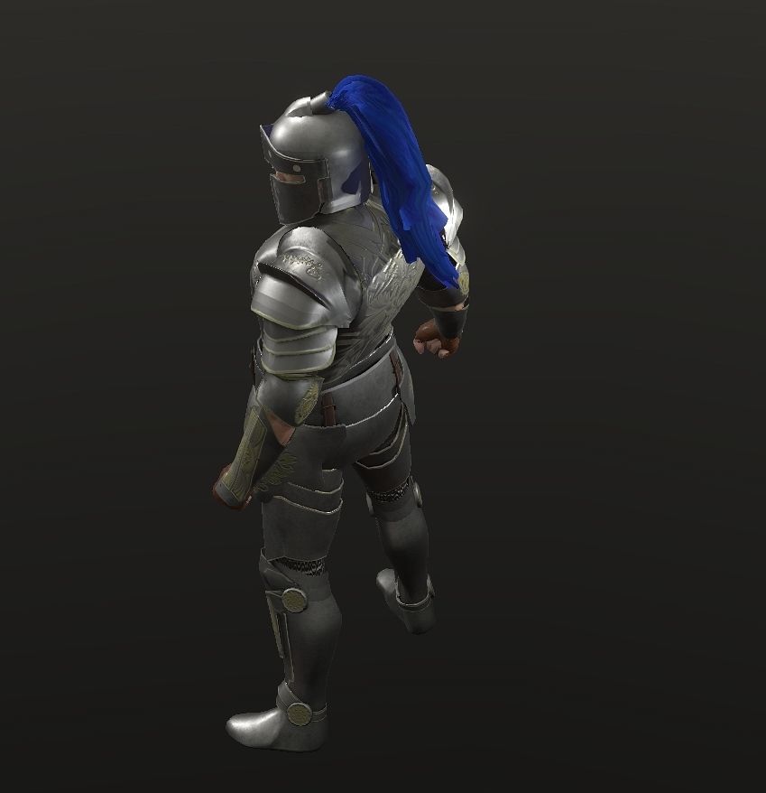 Special knight Low-poly 3D model_12