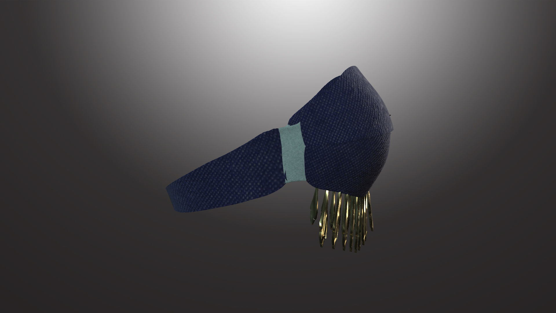 DTS-Model01-Bra2G mask with fringes Low-poly 3D model_2