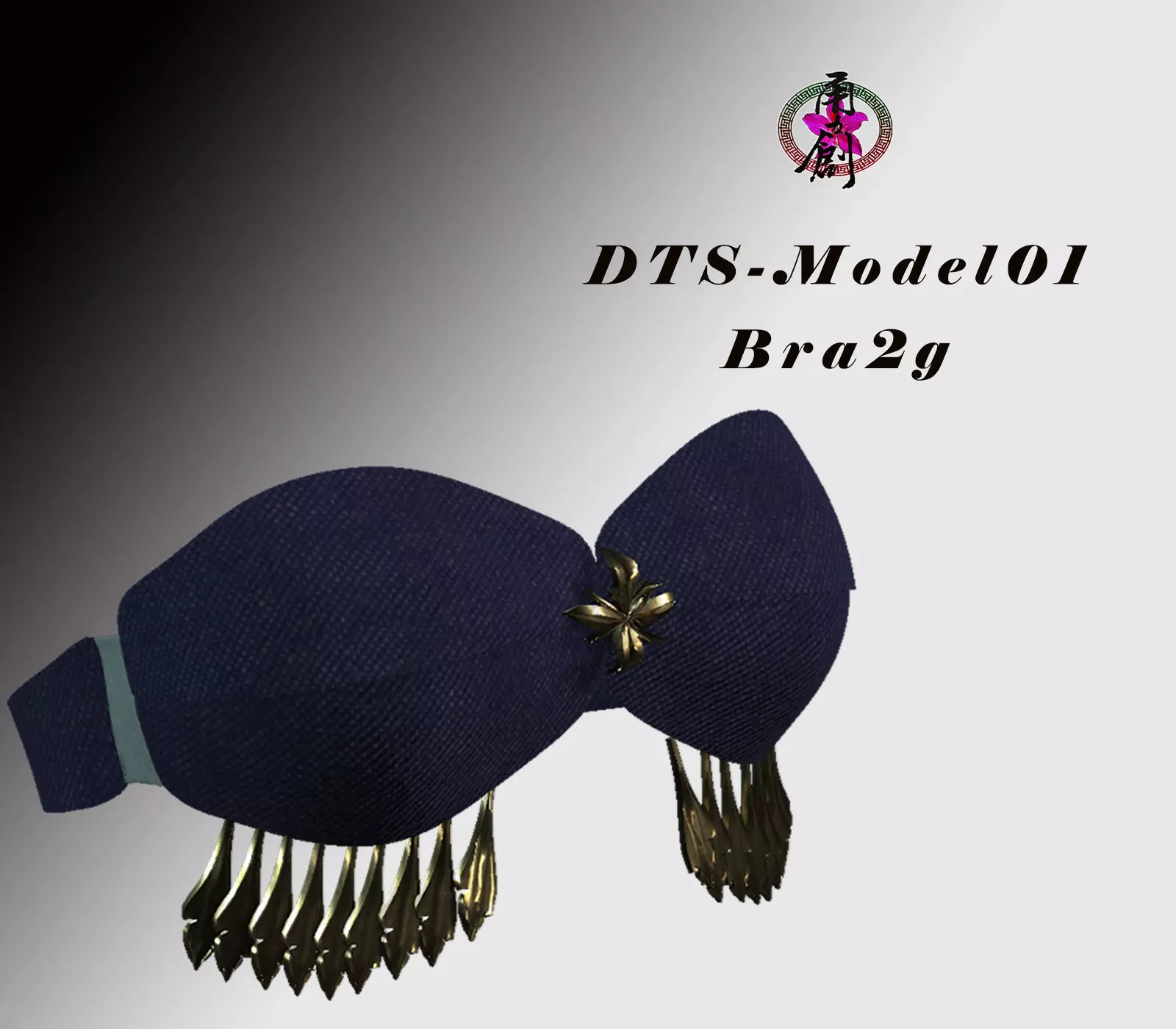 DTS-Model01-Bra2G mask with fringes Low-poly 3D model_0