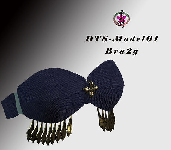 DTS-Model01-Bra2G mask with fringes Low-poly 3D model