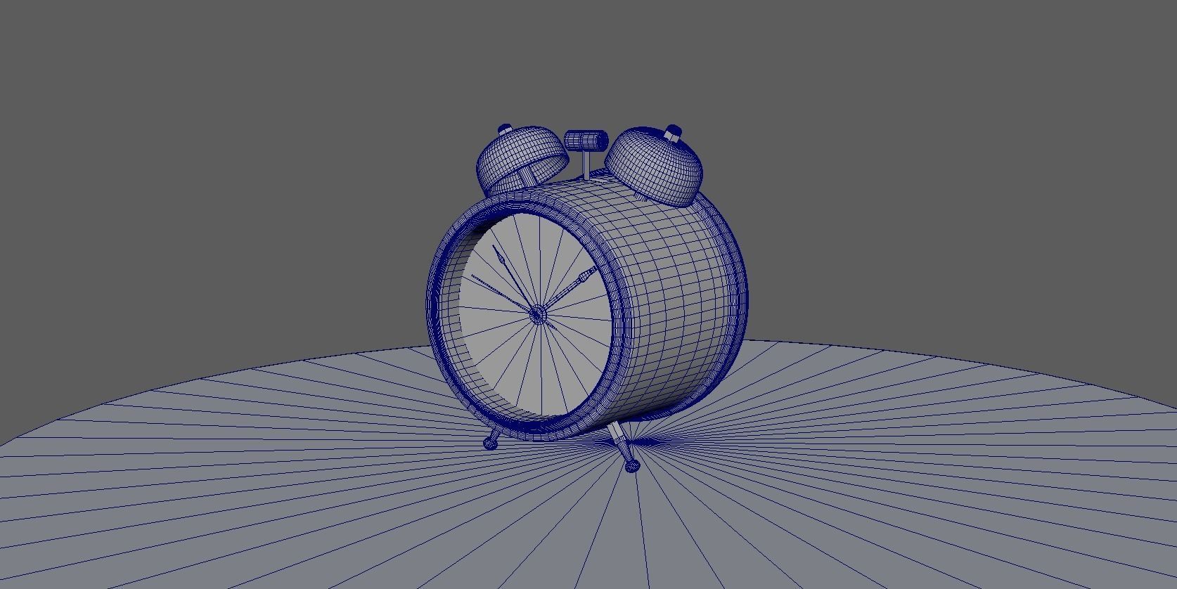 Table Clock Low-poly 3D model_2