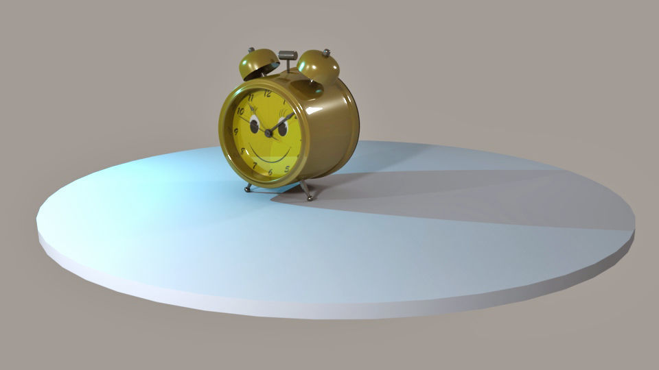 Table Clock Low-poly 3D model_1