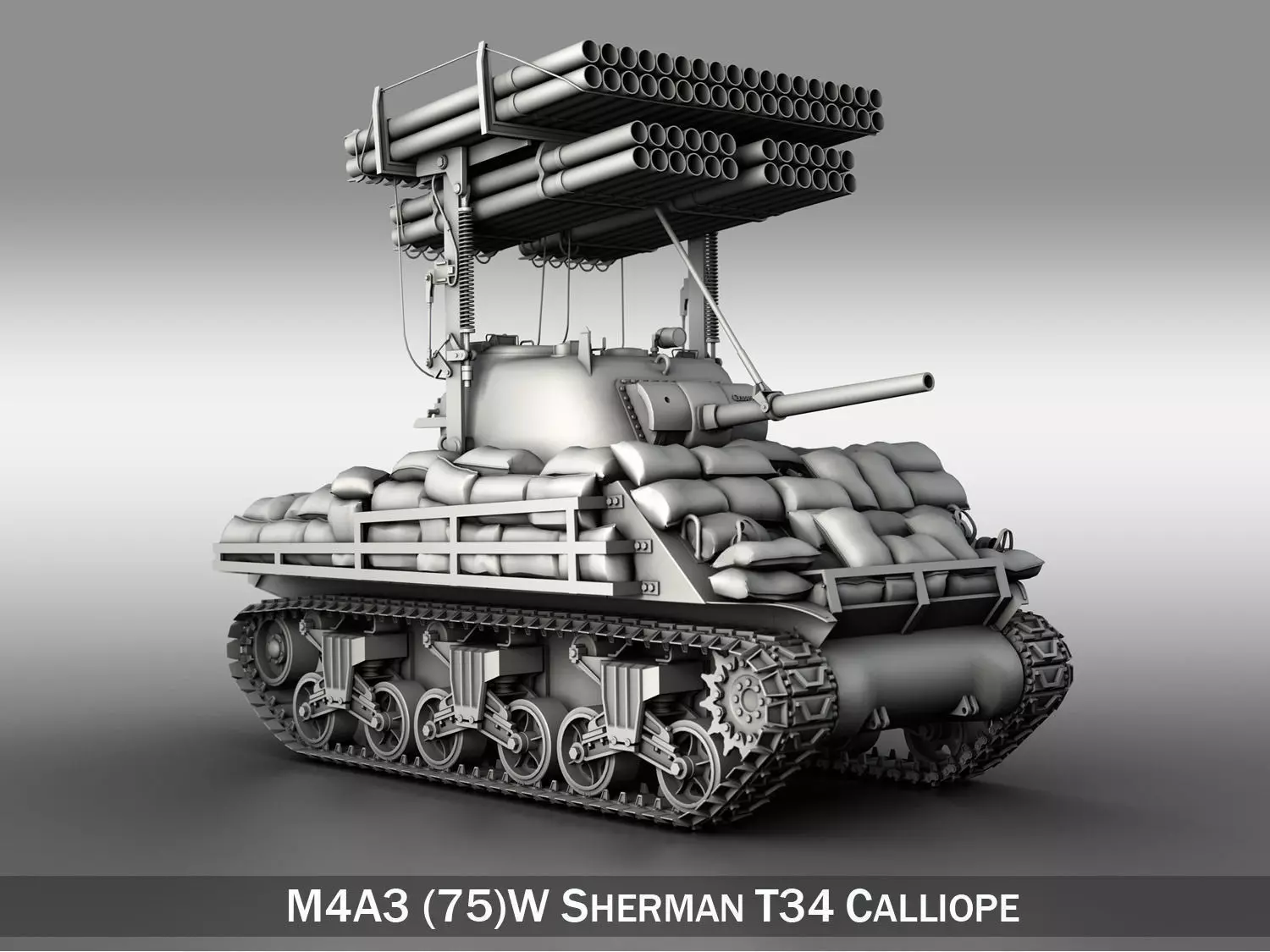 M4A3 Sherman-Calliope 3D model_0
