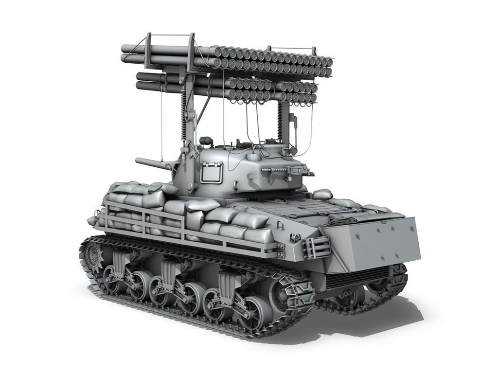 M4A3 Sherman-Calliope 3D model_6