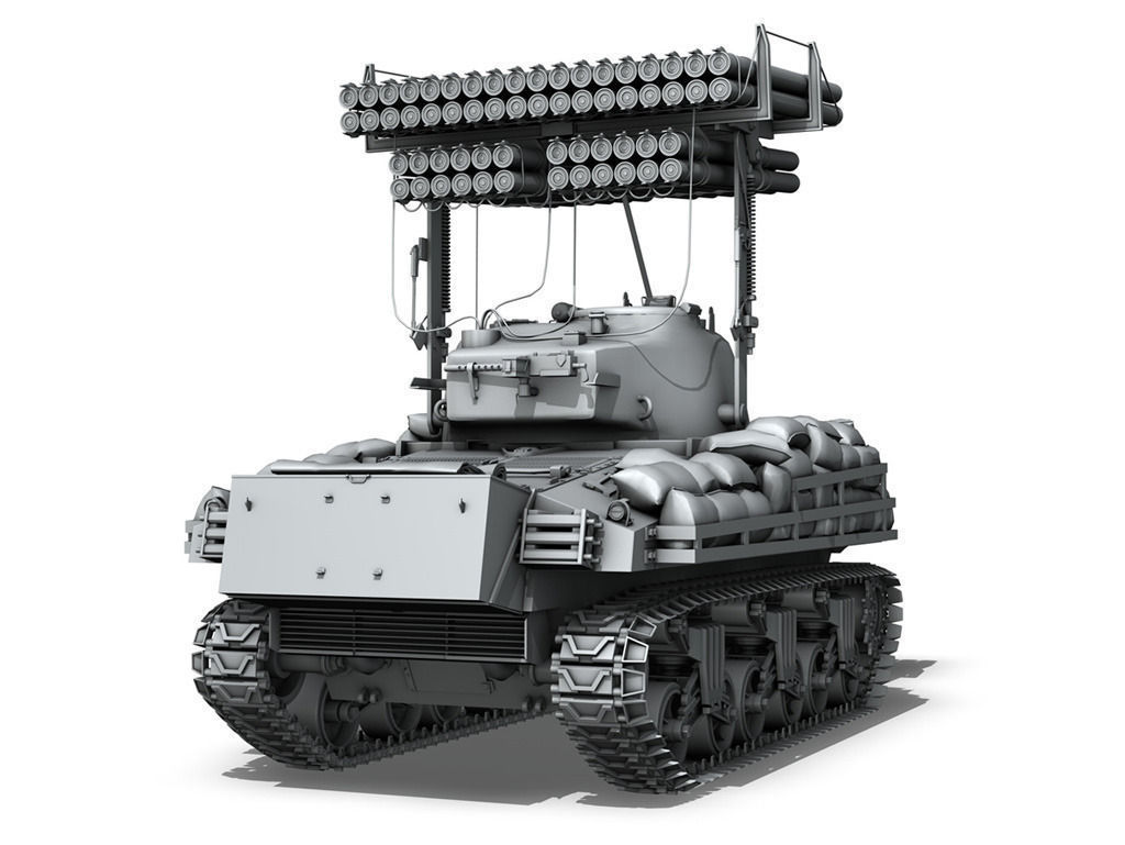 M4A3 Sherman-Calliope 3D model_5