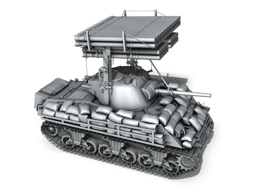 M4A3 Sherman-Calliope 3D model_4